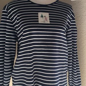 Christmas snowman shirt by Lizsport like new Sz PM